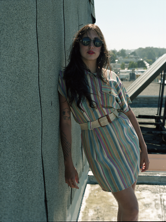 spring colors striped dress